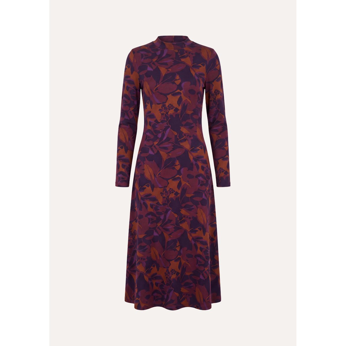 Robe longue à imprimé floral manches longues viola/tandoori, LA FEE MARABOUTEE