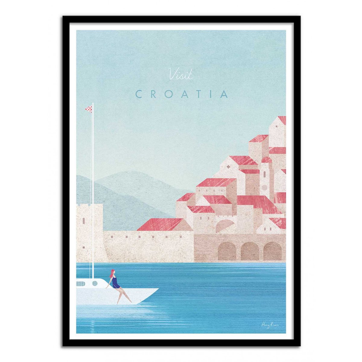 Affiche d'art - Visit Croatia - Henry Rivers affiche d'art, WALL EDITIONS
