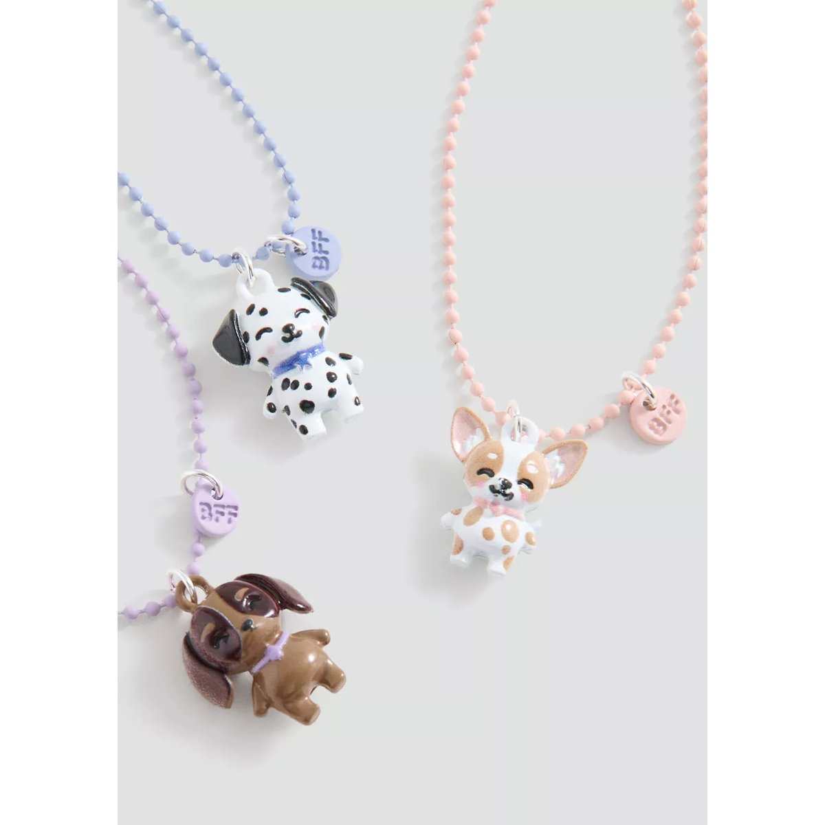 Lot 3 colliers Best Friends lilas, MANGO KIDS