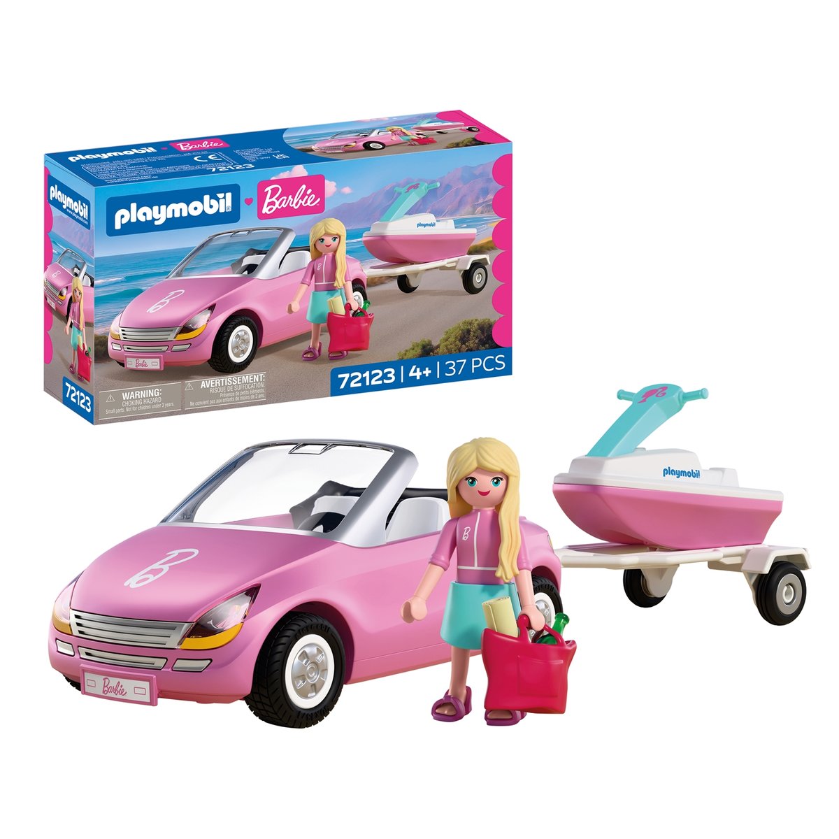 Cabriolet & scooter de mer multicolore, PLAYMOBIL