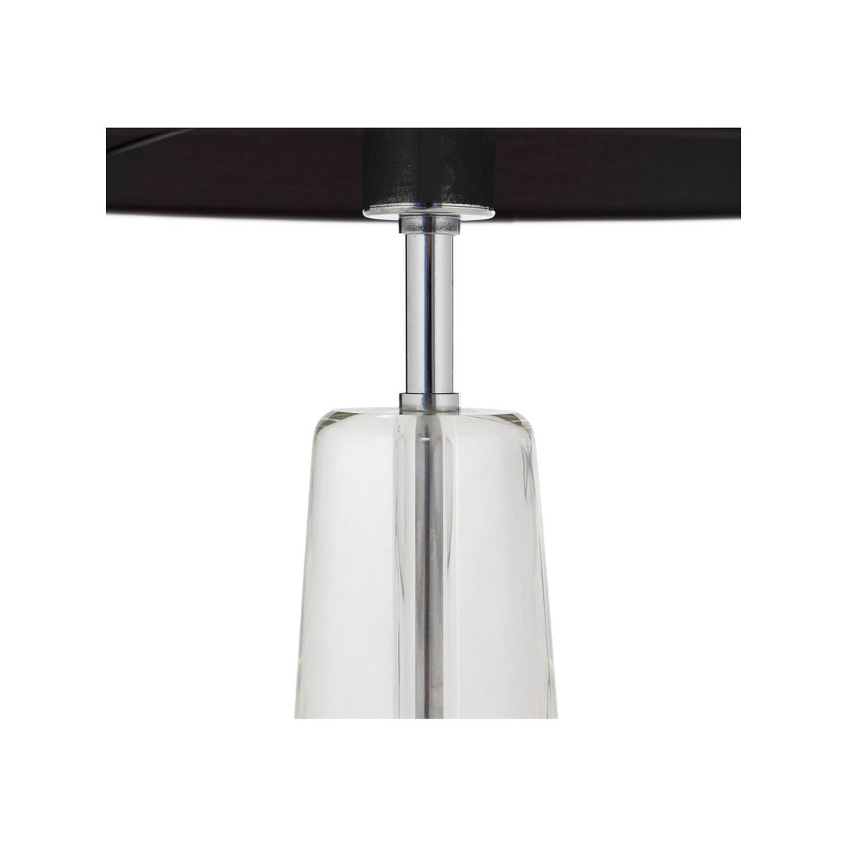 Lampe de table en verre soufflé et métal chrome, RECOLLECTION