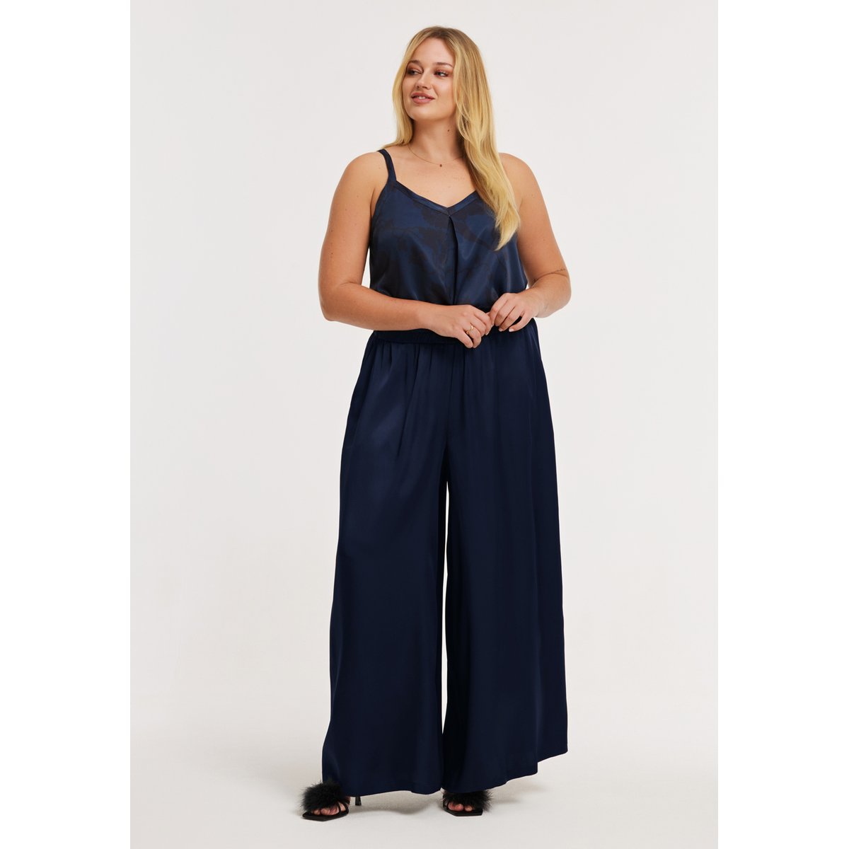 cigarette fit Pantalon bleu, YOEK