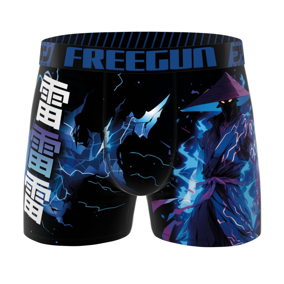 Lot De 3 Boxers Microfibre rouge/bleu/jaune/noir, FREEGUN