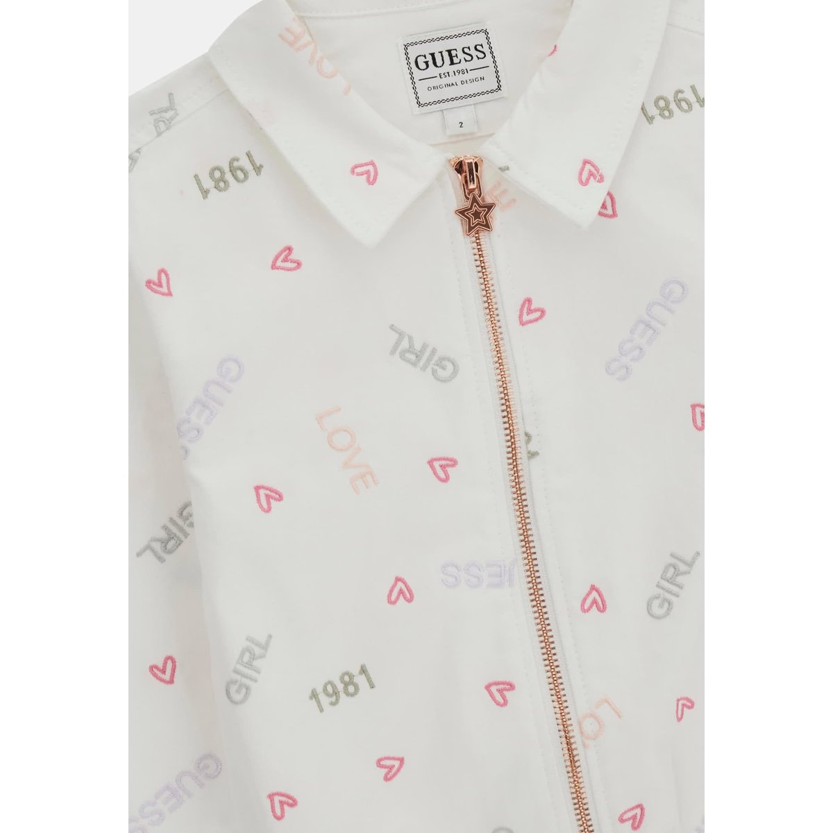 Veste Brodée blanc multicolore, GUESS KIDS