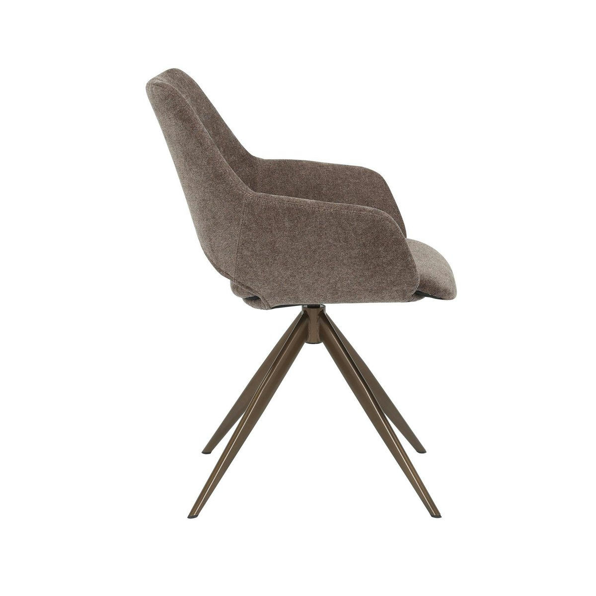 Chaise pivotante à accoudoirs (lot de 2) CORTINA marron, PIER IMPORT