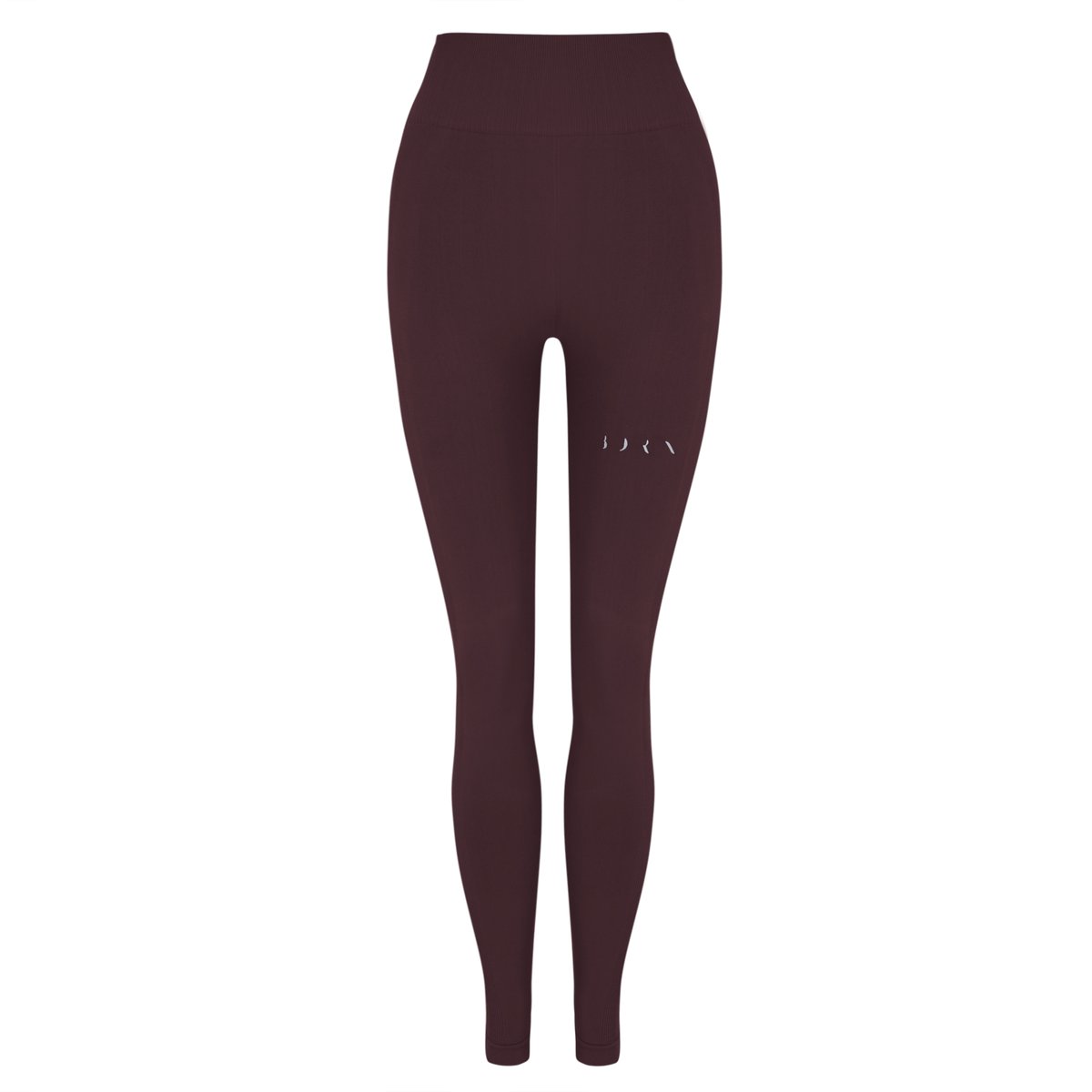 Legging de sport femme Naia longueur longue taille haute vin cerise, BORN