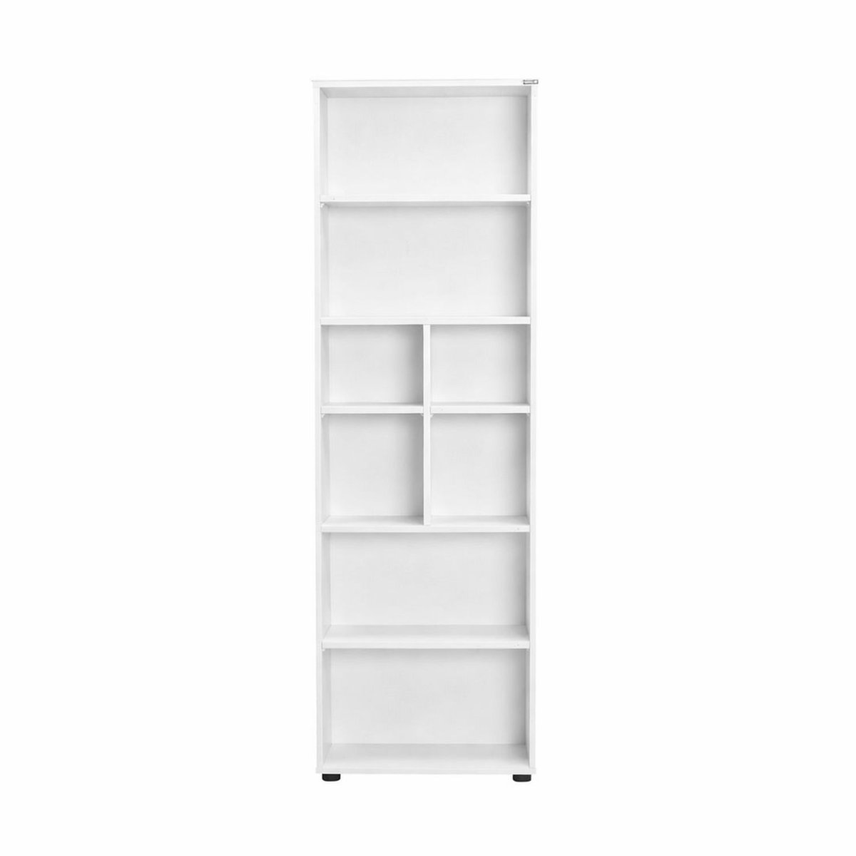 Bibliothèque haute 6 niveaux ouverts LIGNEA blanc, TOILINUX