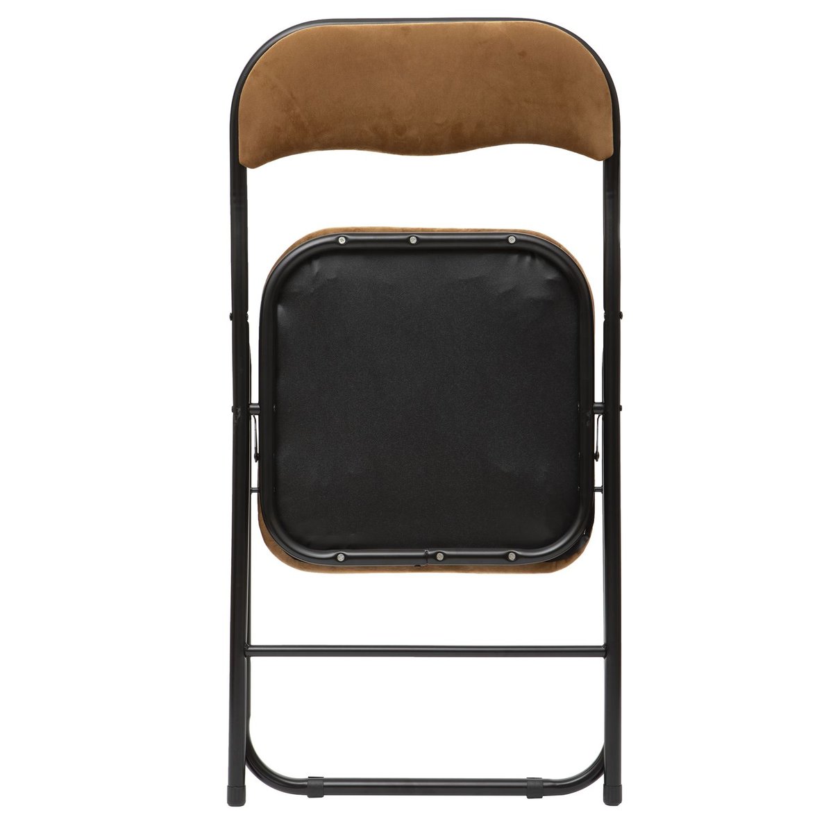 Lot de 2 chaises pliantes compactes en velours or, TOILINUX