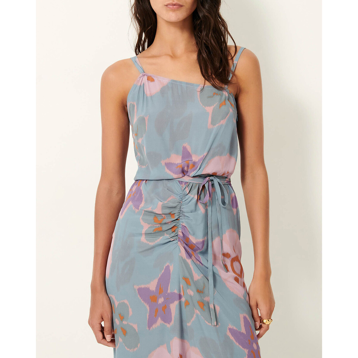 Robe imprimée, à bretelles asymétriques, PLAYINA sauge, SESSUN