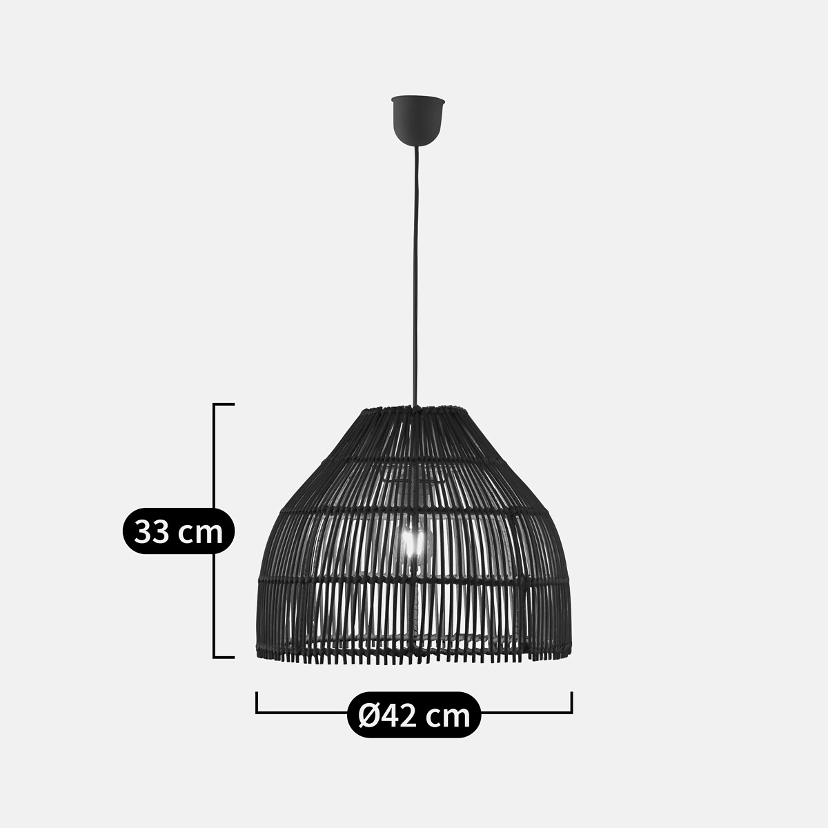 Suspension en rotin, diamètre 42 cm, DANKIA naturel, LA REDOUTE INTERIEURS