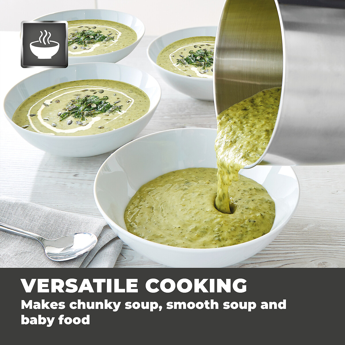 1.6L Soup Maker - T12031 stainless steel, TOWER