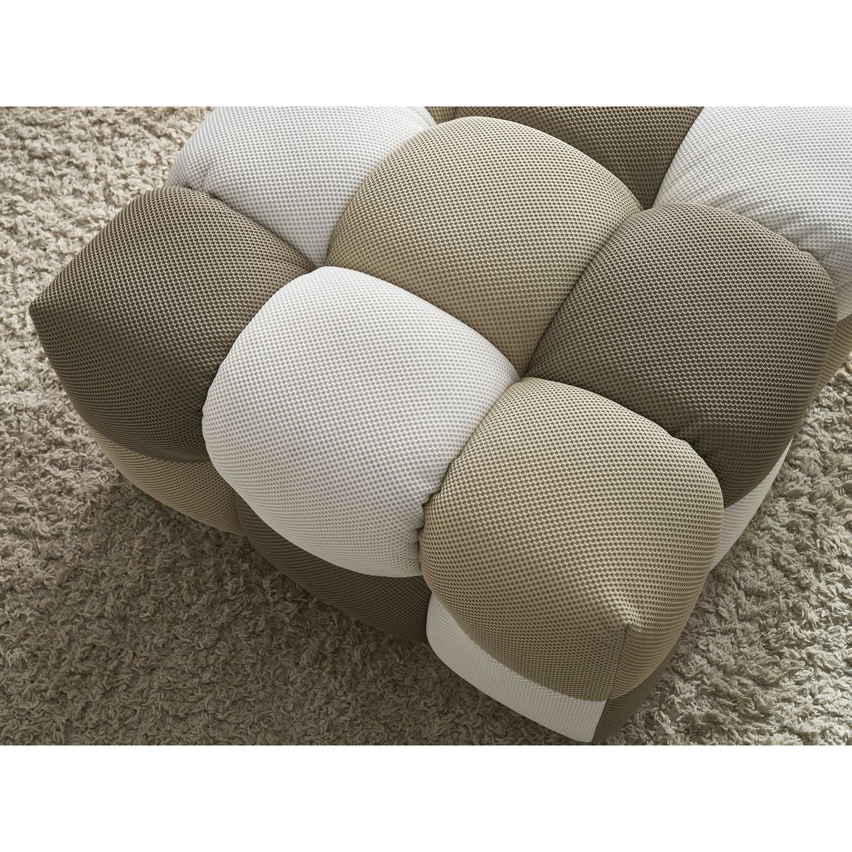 Pouf tissu mesh, CLOUD multicolore, BOBOCHIC
