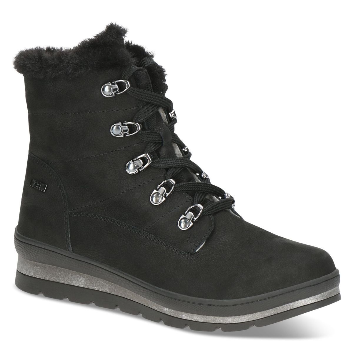 Bottine fourée noir nubuck, CAPRICE