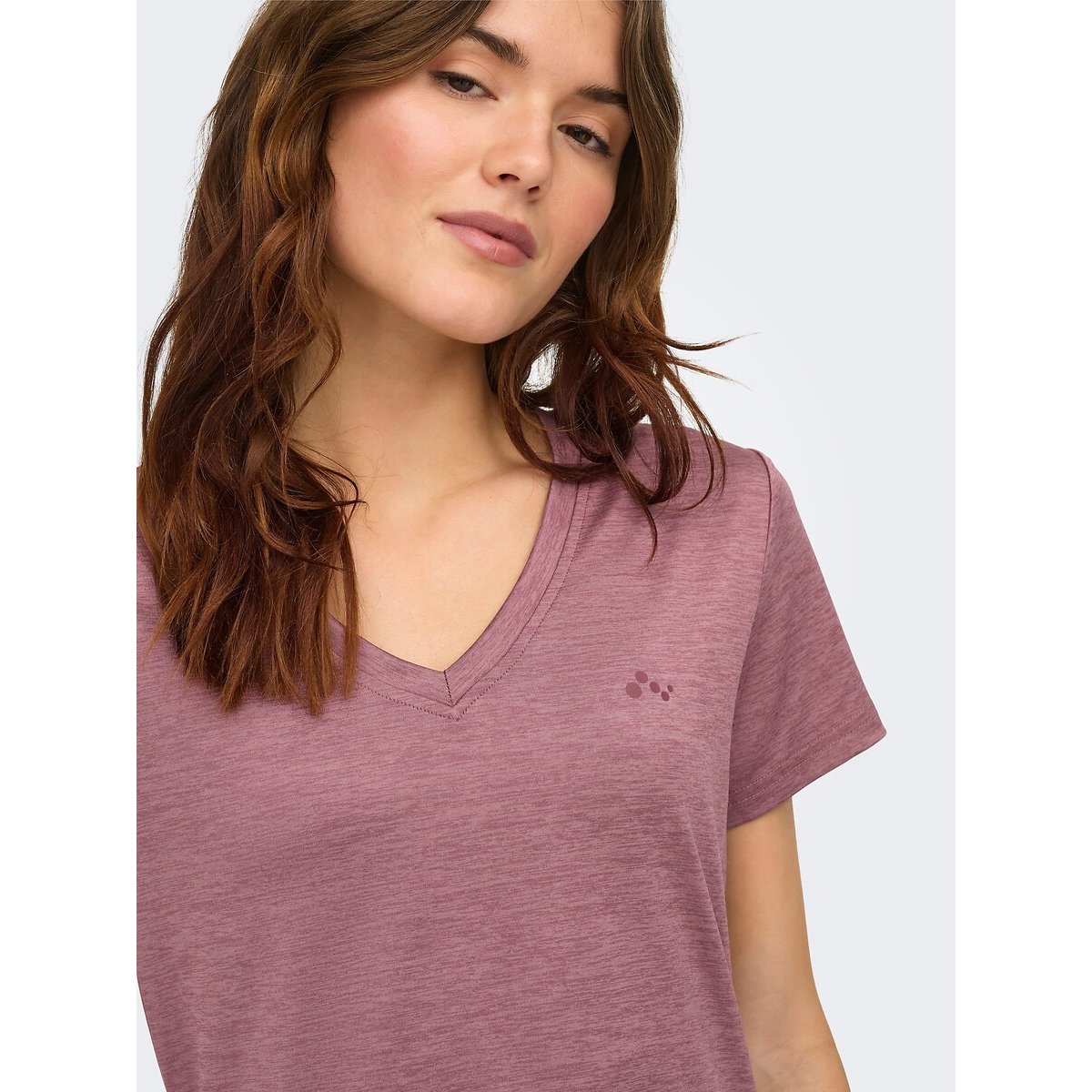 T-shirt de sport Core Life manche courte col V rose, ONLY PLAY