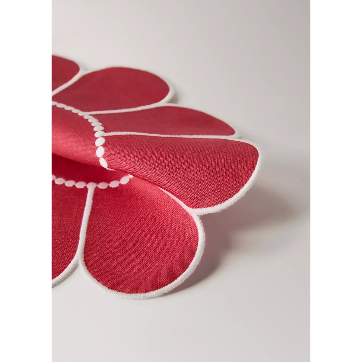 Set de table en lin enduit fleur corail, MANGO HOME