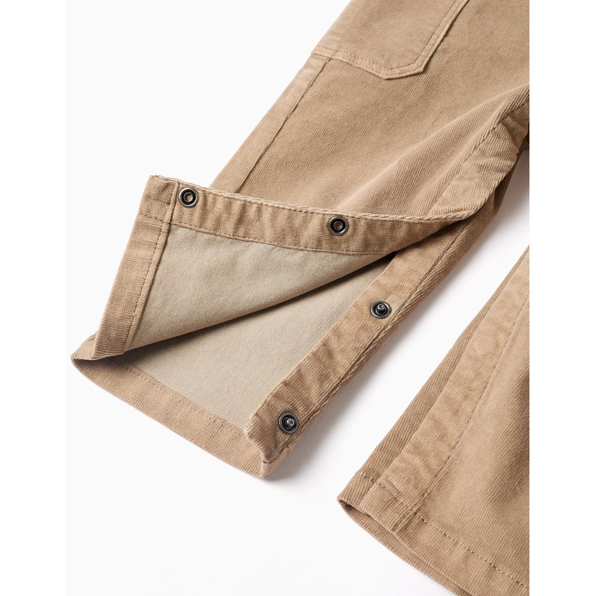 Salopette en velours côtelé avec poches cargo beige, ZIPPY