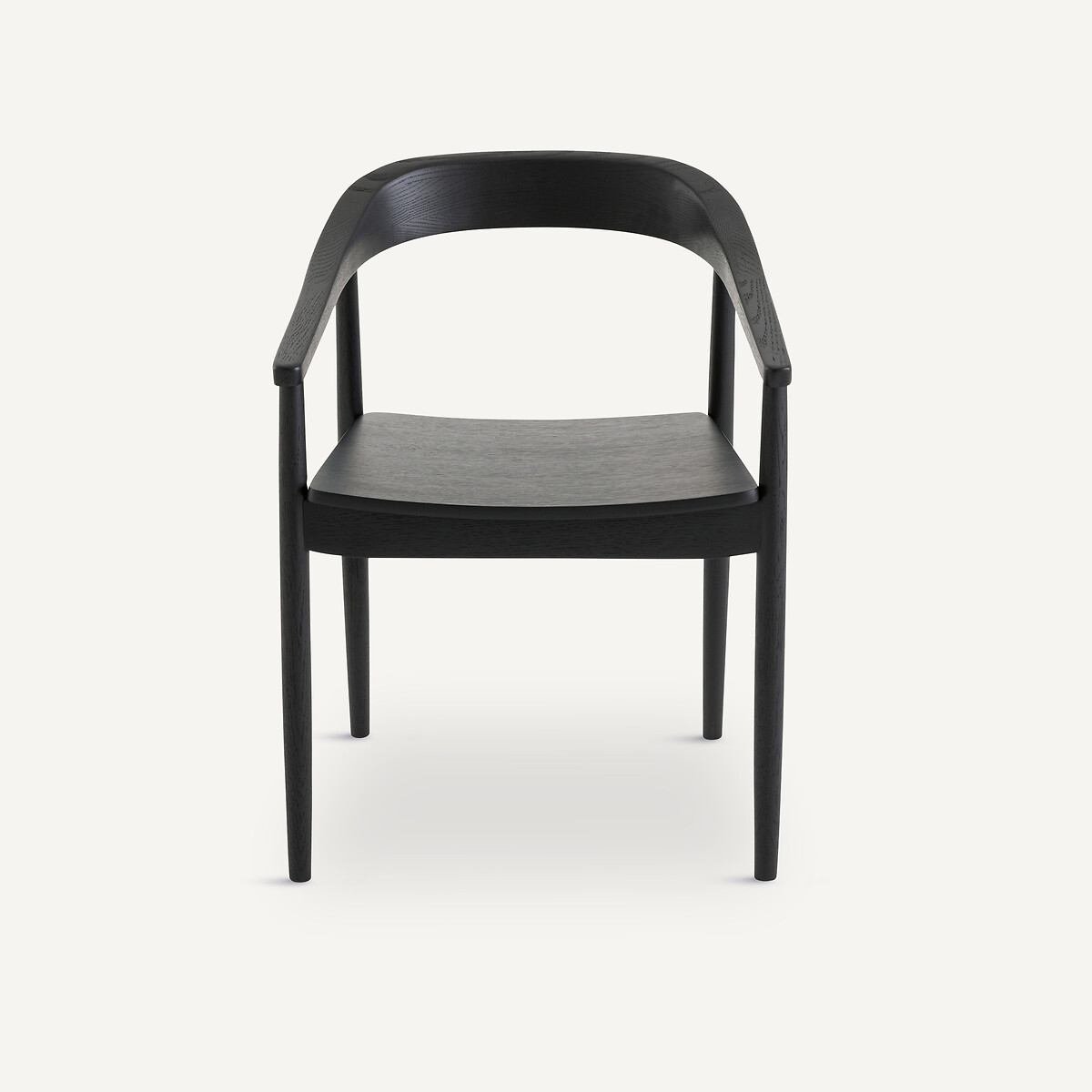 Fauteuil de table chêne et plaqué, Galb chêne teinté noir, AM.PM