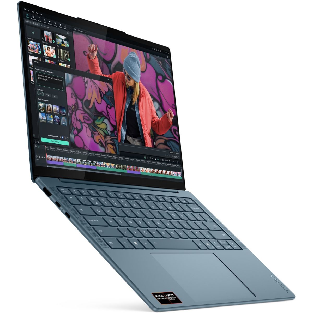 Ordinateur portable Yoga Slim 7 14AKP10 14" OLED AMD Ryzen AI 5 330 16 Go RAM LPDDR5x SSD 512 Go + souris couleur unique, LENOVO