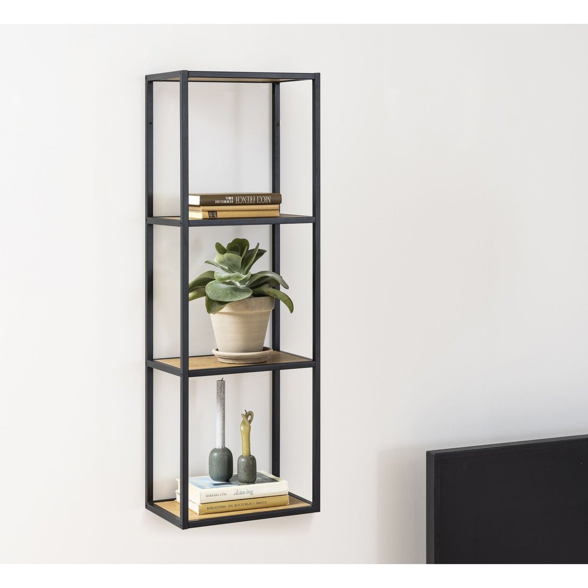 Etagère murale ajourée 4 niveaux design industriel SIREINE beige, TOILINUX