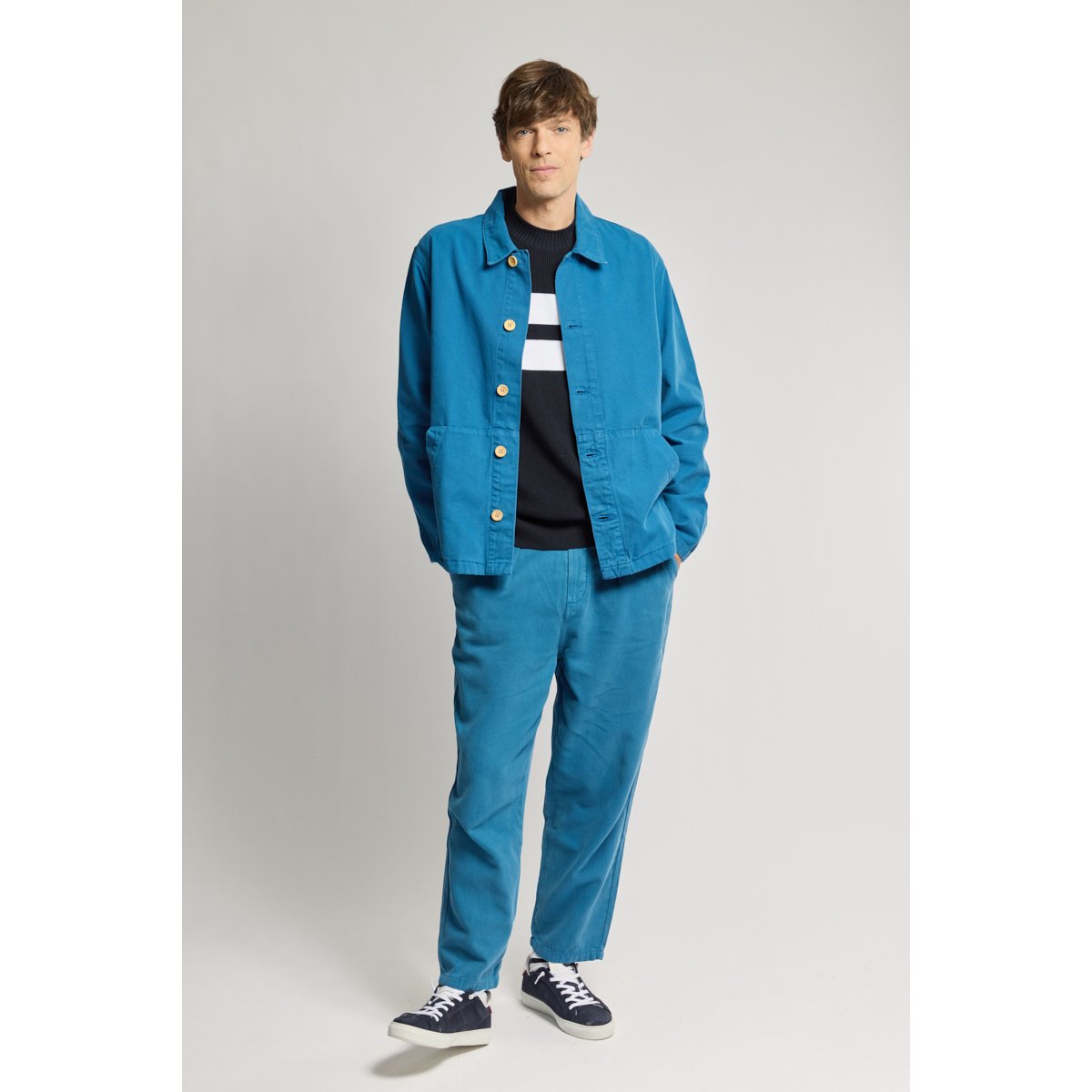 Pantalon coupe relax Armor-lux X J.Press dark blue, ARMOR-LUX
