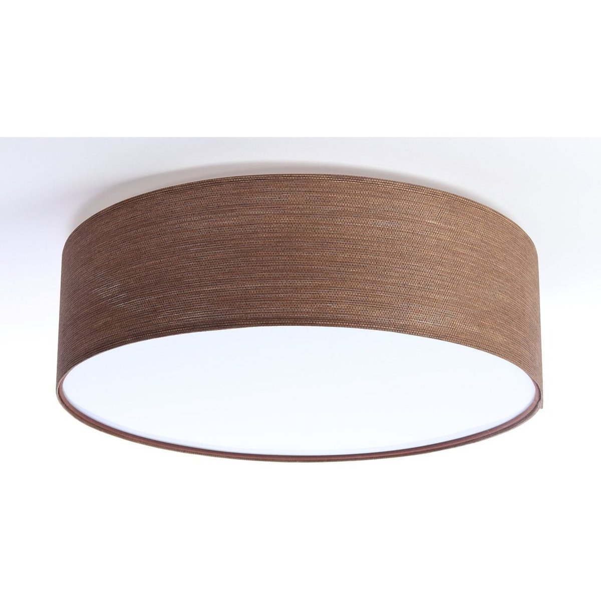 Plafonnier en tissu collection NATURAL mesh aspect bois zebrano intérieur blanc, BPS KONCEPT