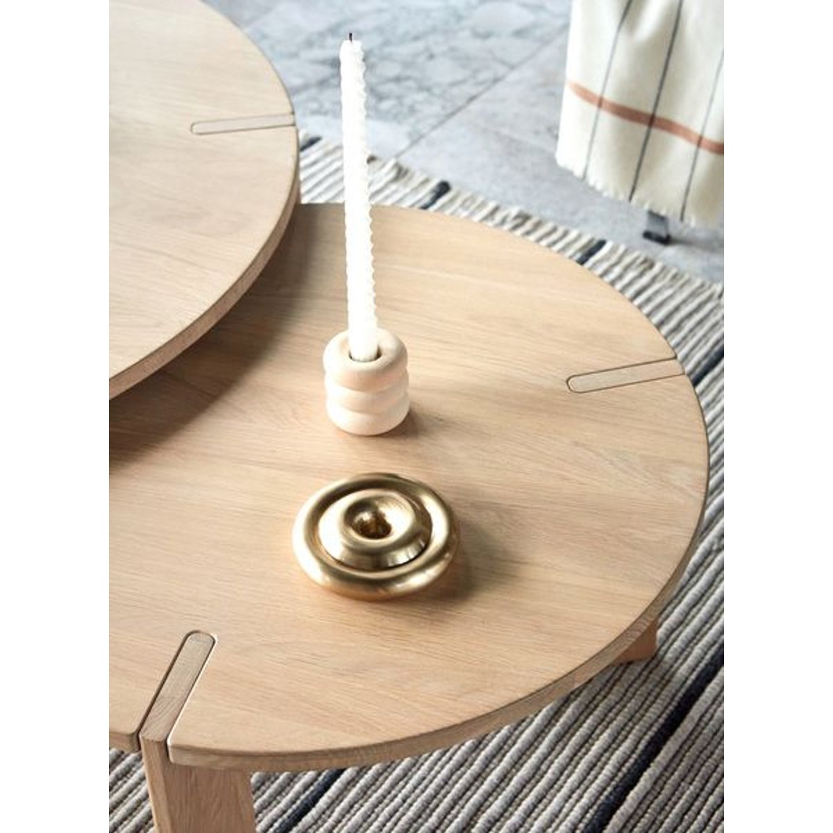 Bougeoir en laiton décoratif LIVING beige, OYOY LIVING DESIGN