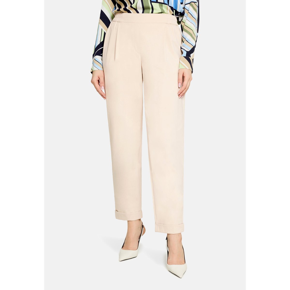 Pantalon à enfiler à poches extérieures gris, BETTY BARCLAY