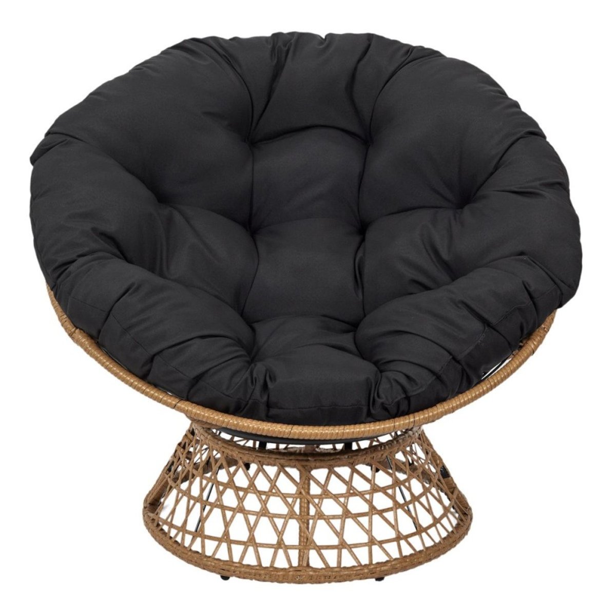Fauteuil D'extérieur Avec Coussin Noir noir, DECORATIE