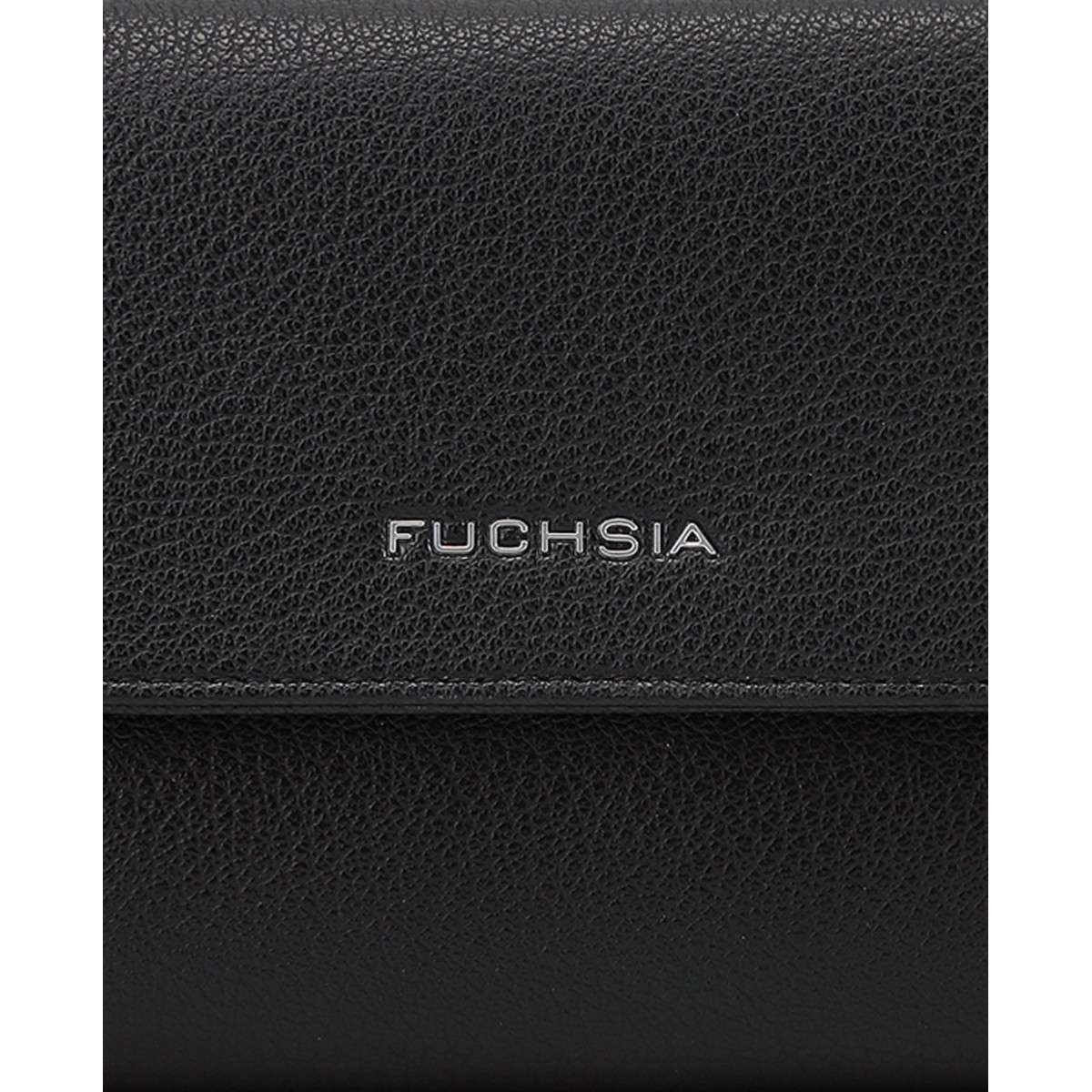Portefeuille noir, FUCHSIA