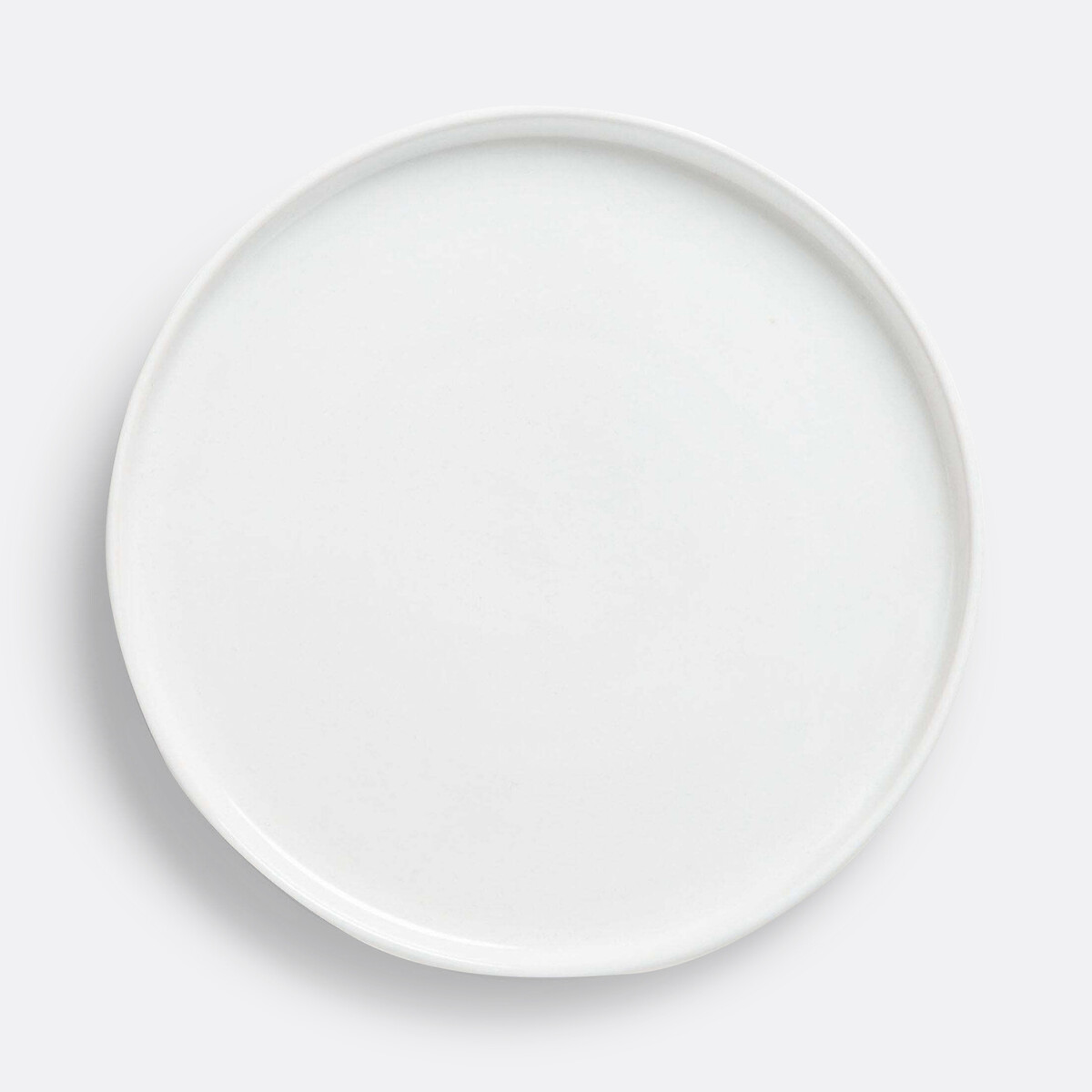 Lot 4 assiettes plates en grès ELINOR blanc, LA REDOUTE INTERIEURS
