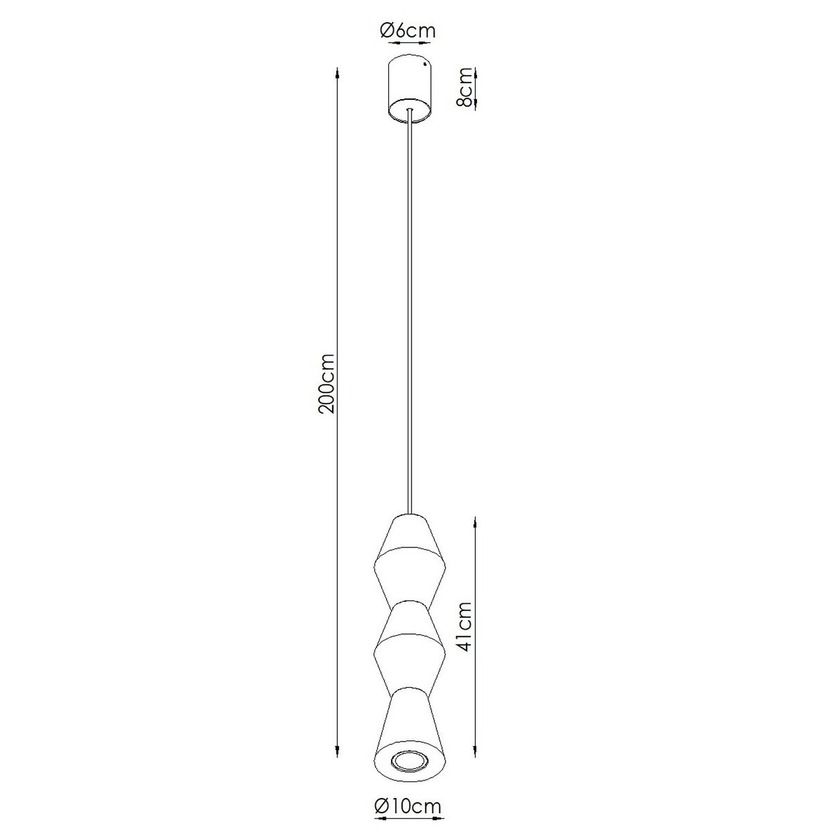 Suspension Bois Naturel GU10 1 Kubbe naturel, EDEN