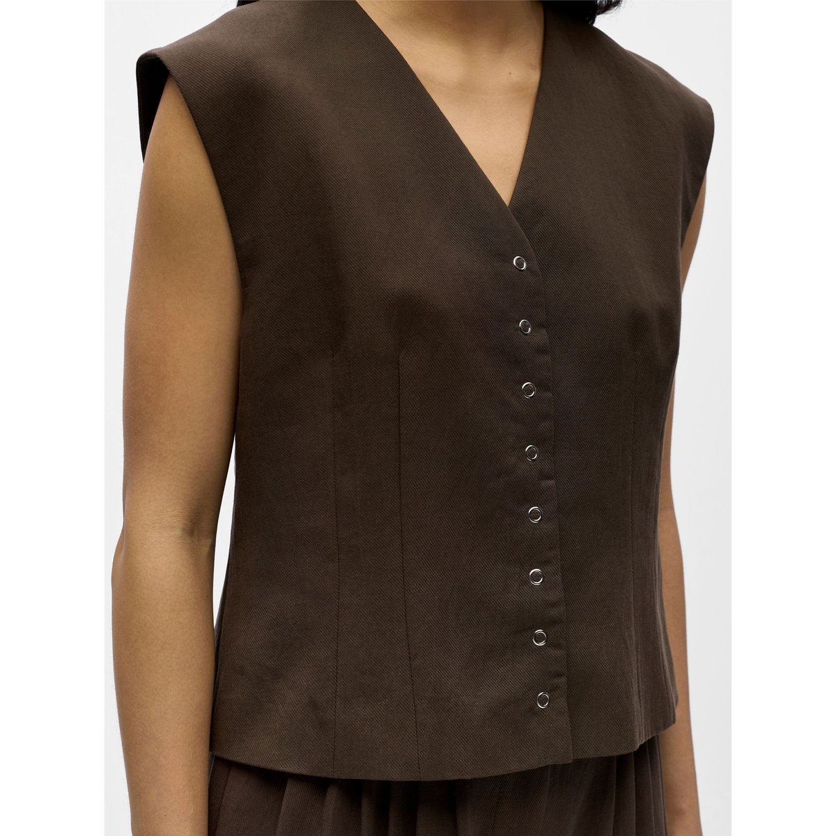 Gilet Sans Manches seal brown, OBJECT