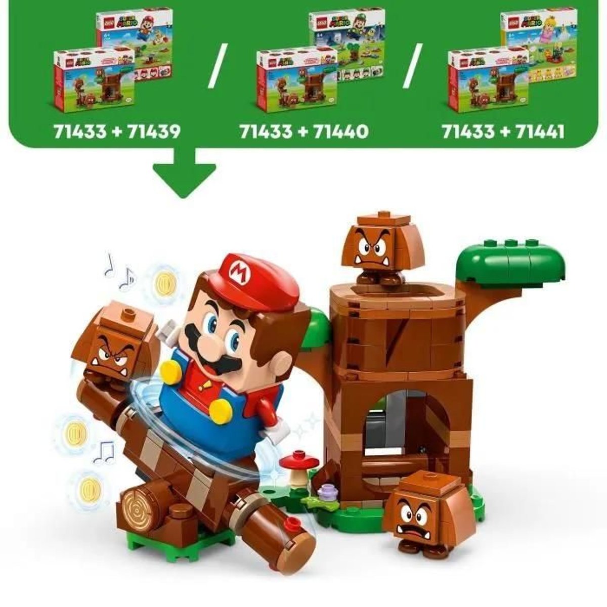 LEGO Super Mario - Ensemble de jeu des Goombas - 71433 couleur unique, LEGO
