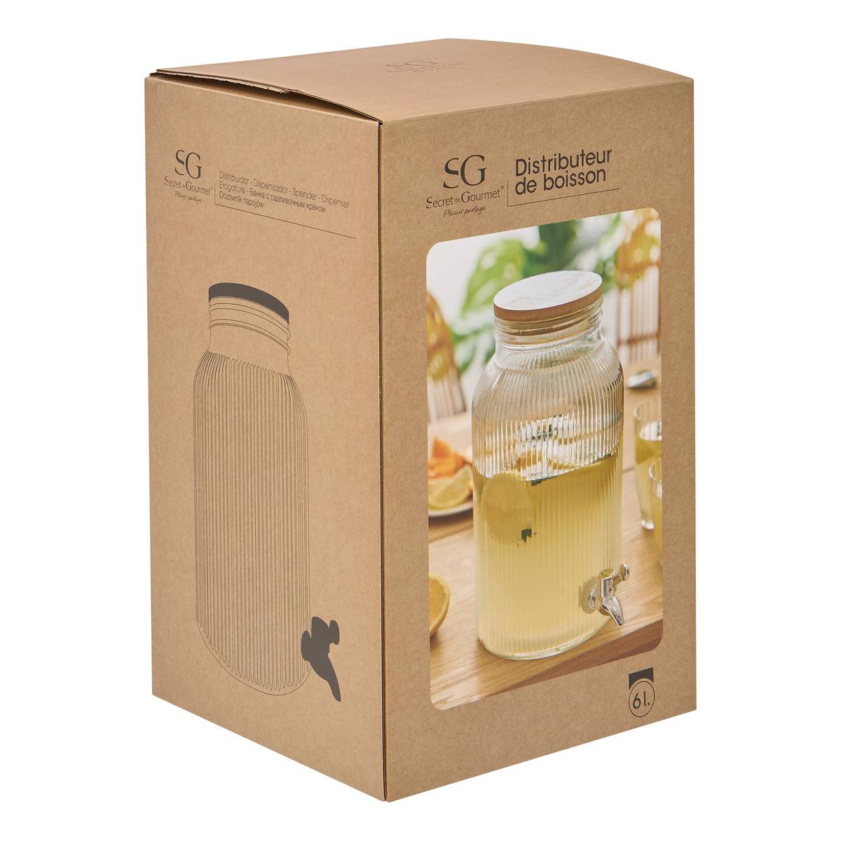 Distributeur de boisson LINE transparent, ATMOSPHERA