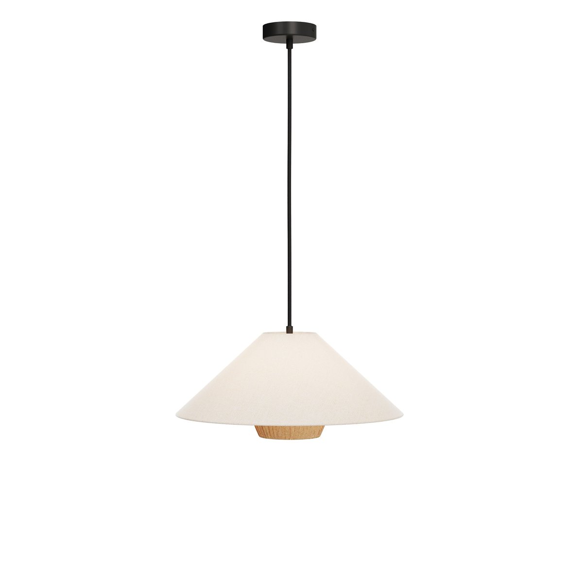 Suspension en lin et raphia - ROMA beige, MAISON PAVANE