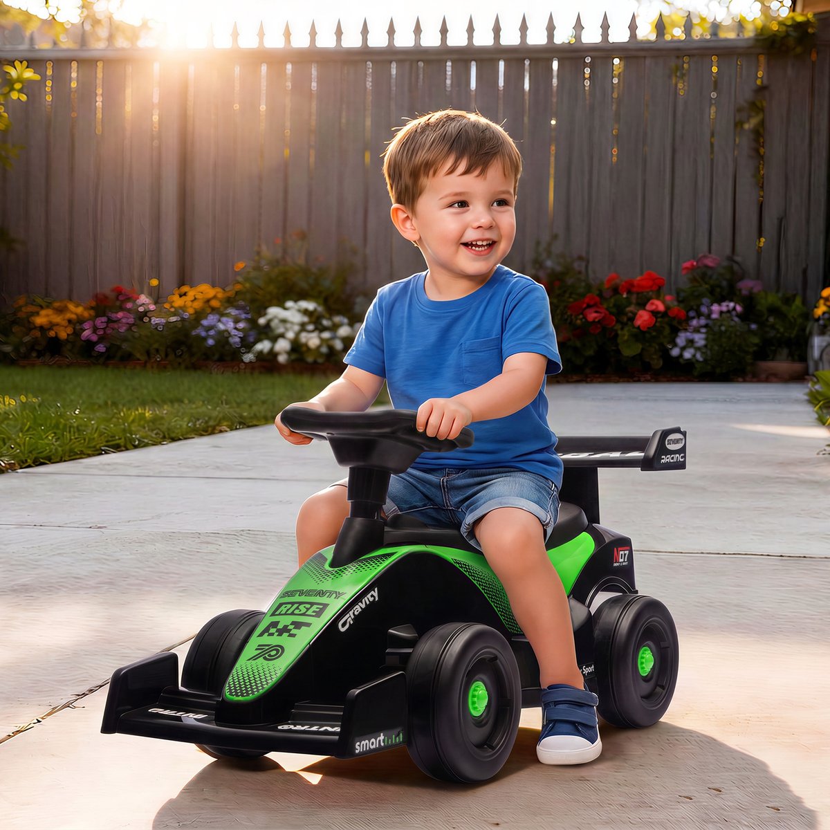 Voiture à glisse pour enfants PP Vert vert et noir, AIYAPLAY