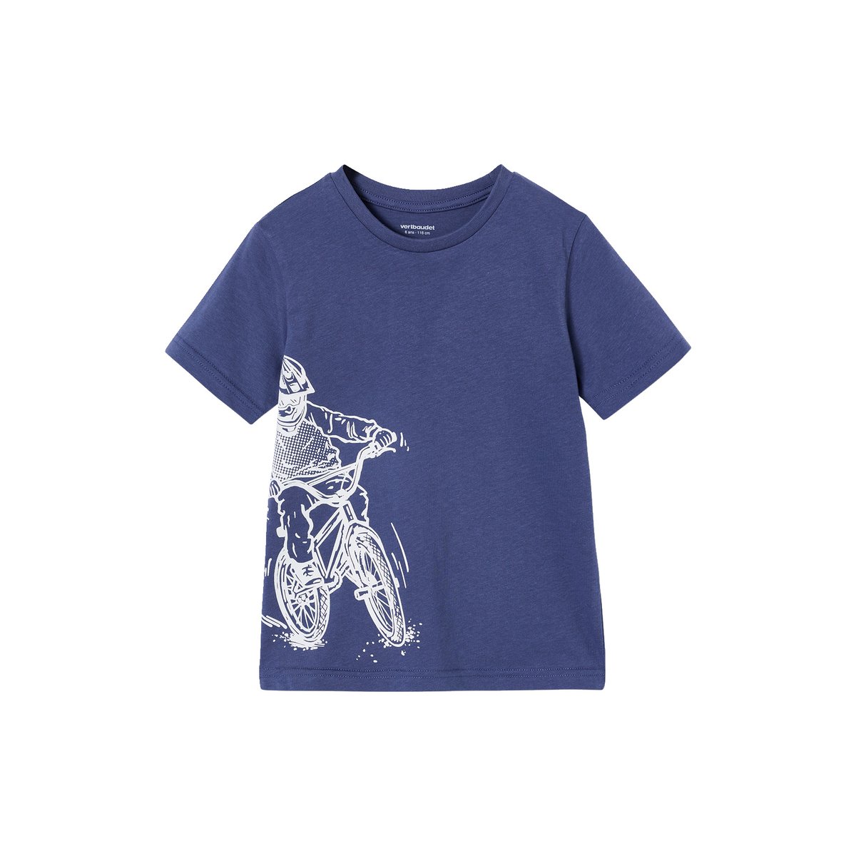 Lot 3 T-shirts manches courtes marine, VERTBAUDET
