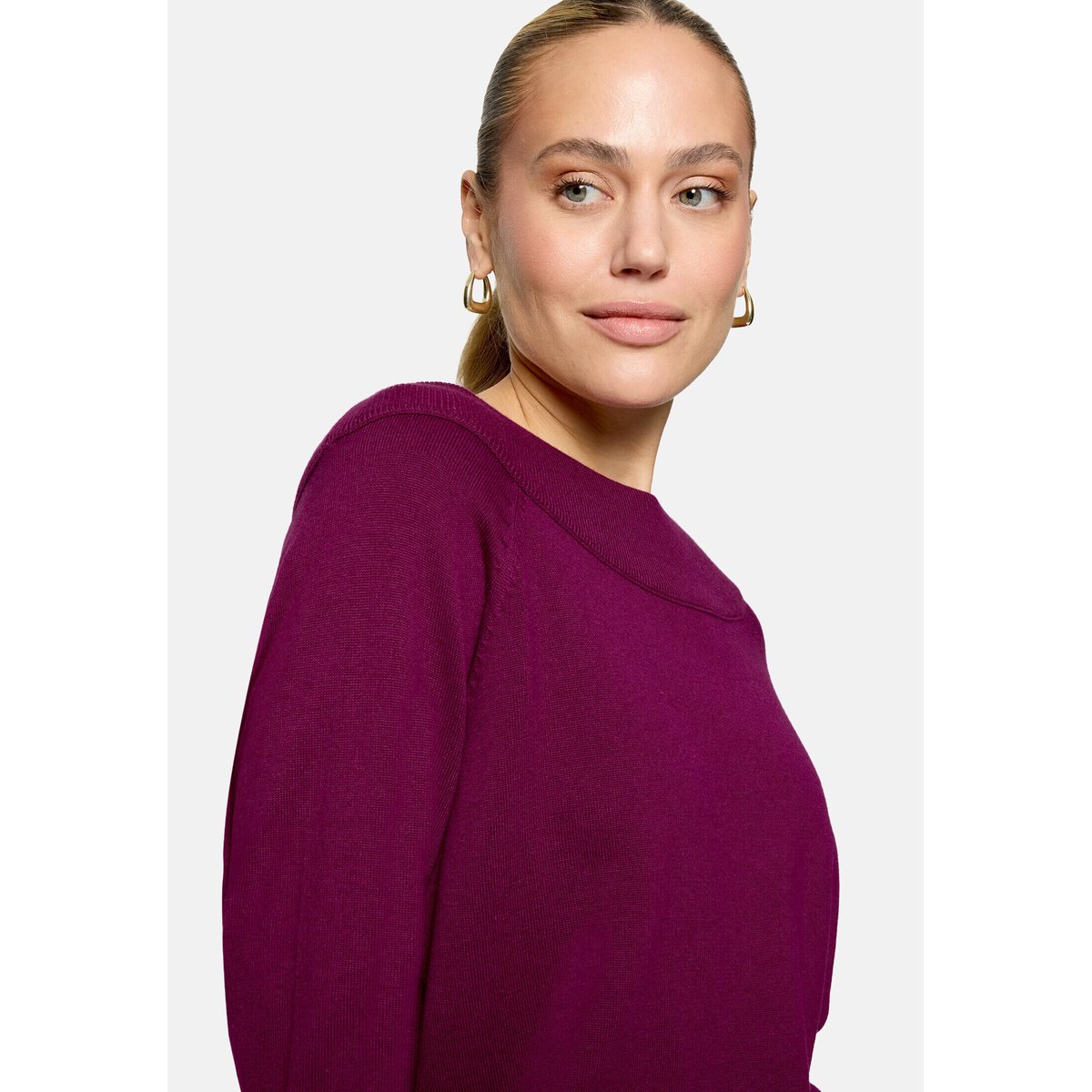 Pull en maille mit carmenausschnitt magenta purple, ZERO