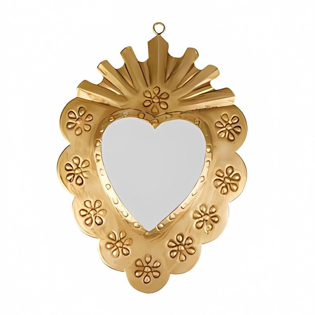Lot De 3 Miroirs Métal Doré Exvoto or, DECORATIE