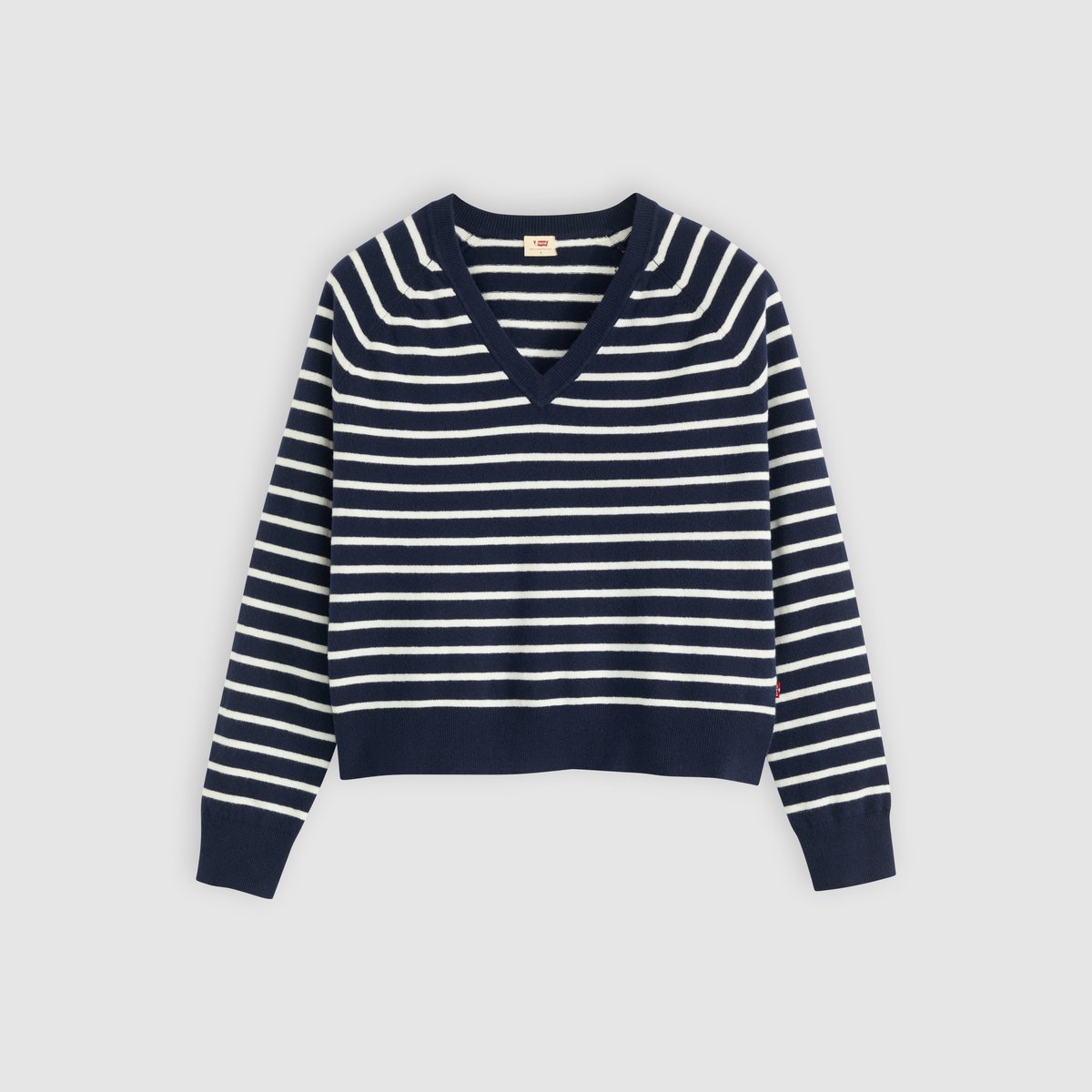 Cardigan col V Supersoft bleu - parisienne stripe peacoat, LEVI'S