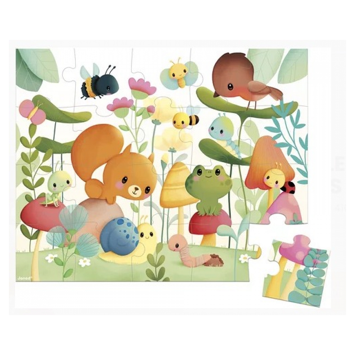 Puzzle Compagnons Du Jardin couleur unique, JANOD