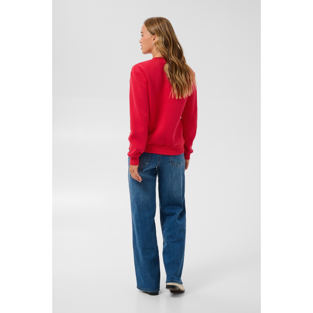 Sweatshirt rouge lollipop/pink love, KAFFE