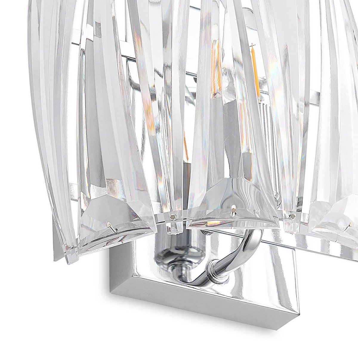 Applique, Sofia transparent, chrome, LINDBY
