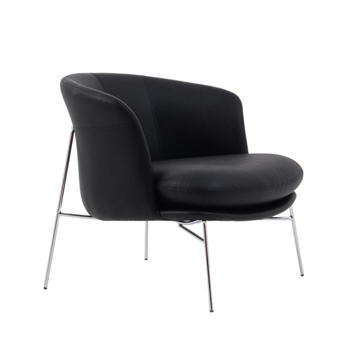 Fauteuil imtation cuir noir, ZAGO