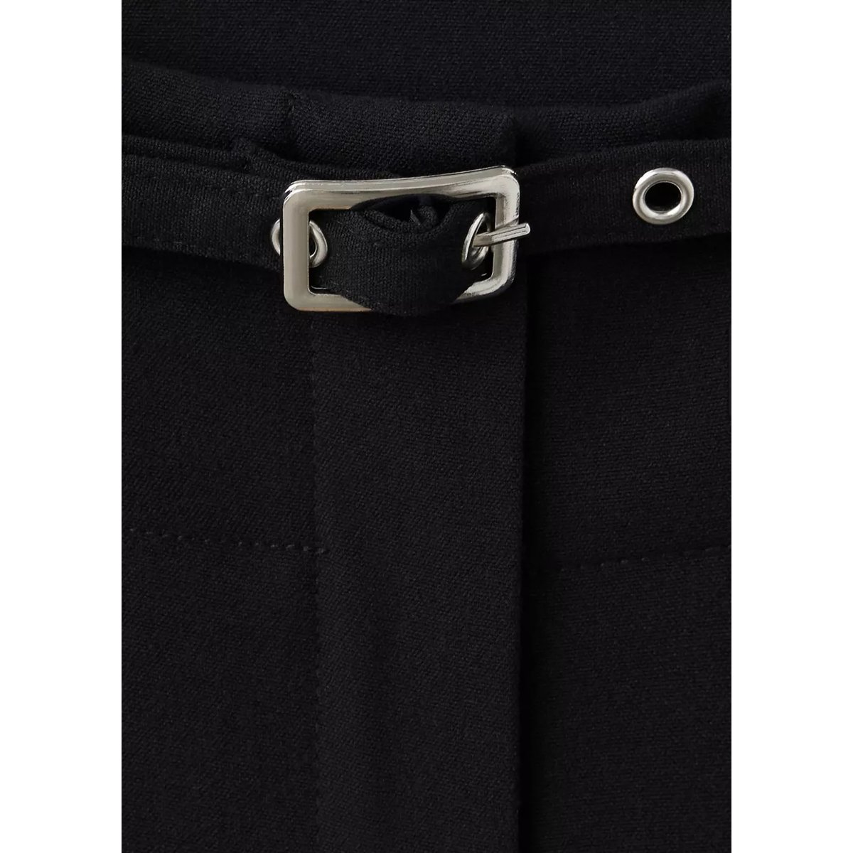 Pantalon droit avec ceinture noir, MANGO TEEN