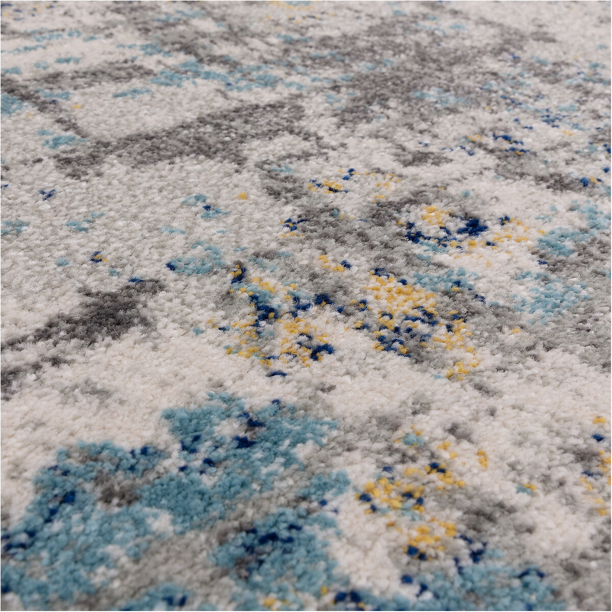 Distressed Abstract Pattern Rug blue, ÉDITÉ