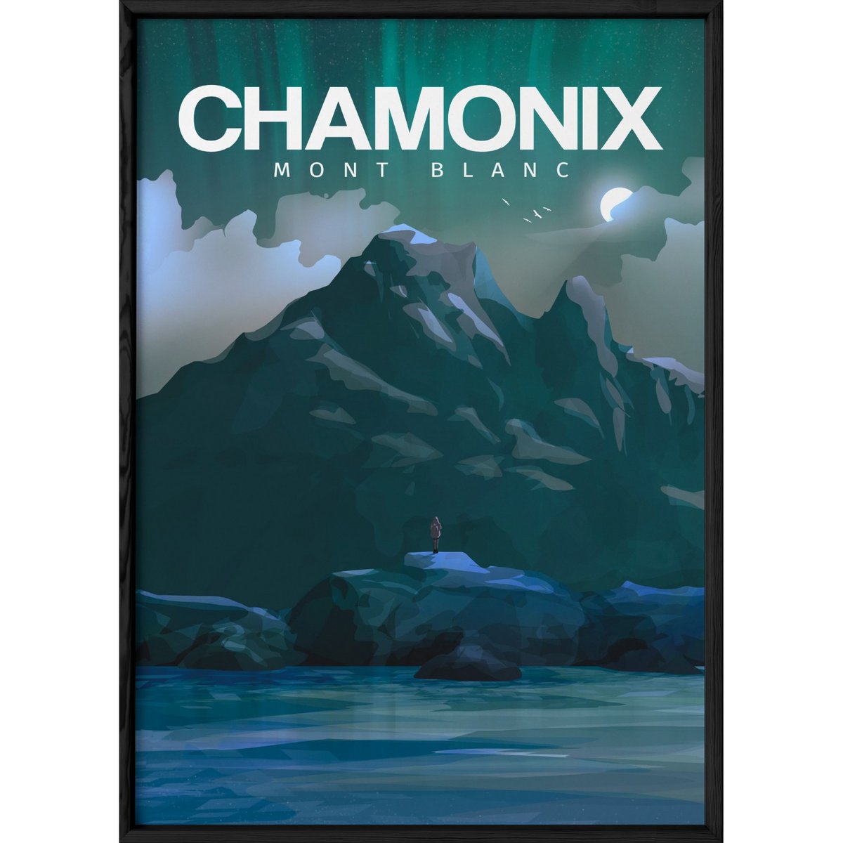 Affiche ville Chamonix-Mont-Blanc nuit blanc, L'AFFICHERIE