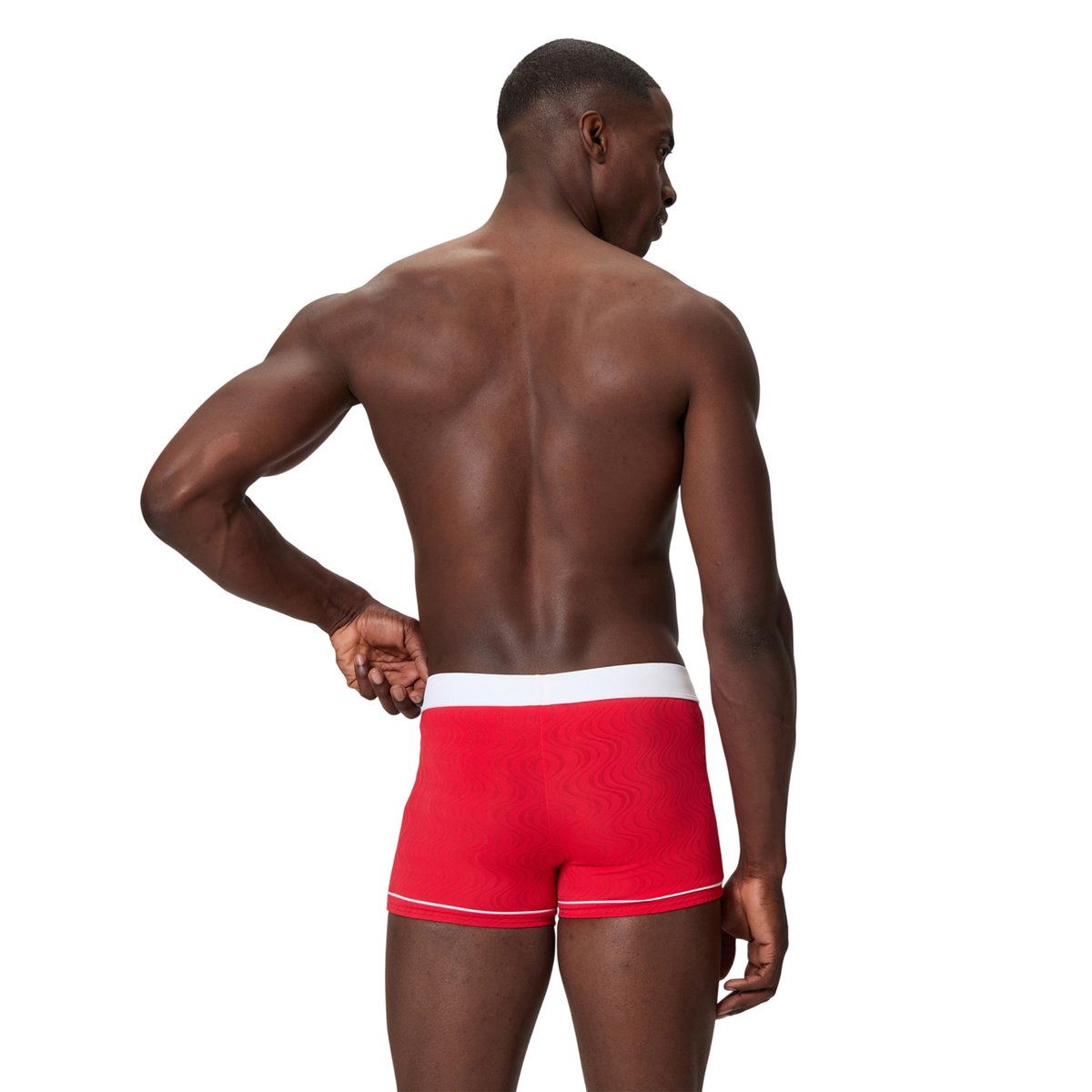 Short de bain motif/style ondulé rouge, SPEEDO