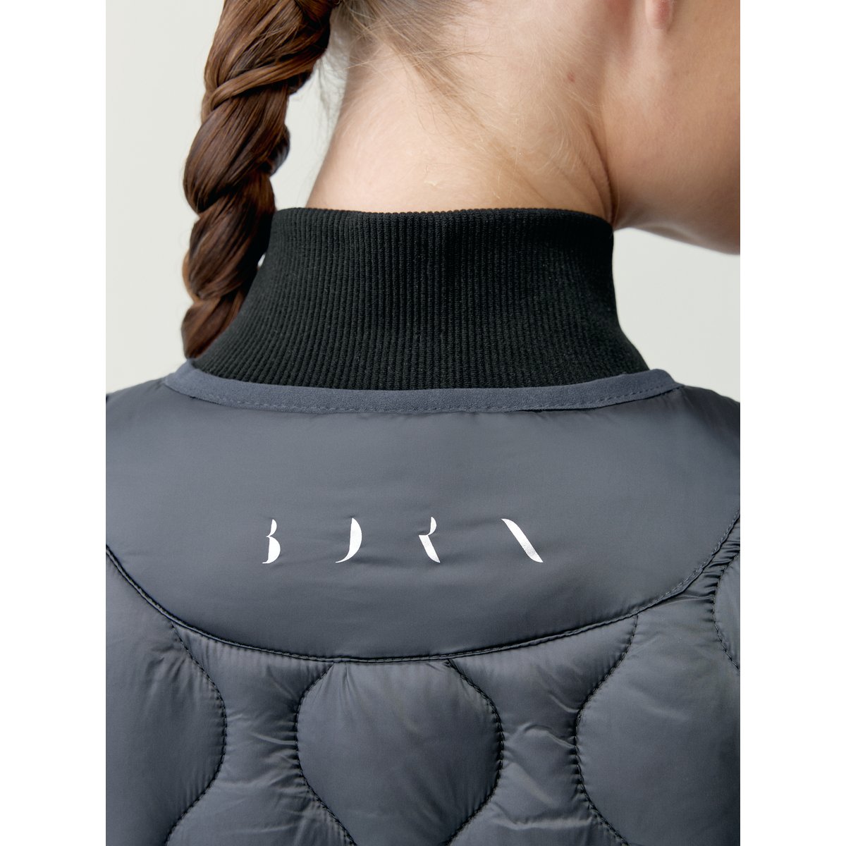 Doudoune sans manches de sport femme Kenal Coupe-vent avec poches gris foncé métallisé, BORN