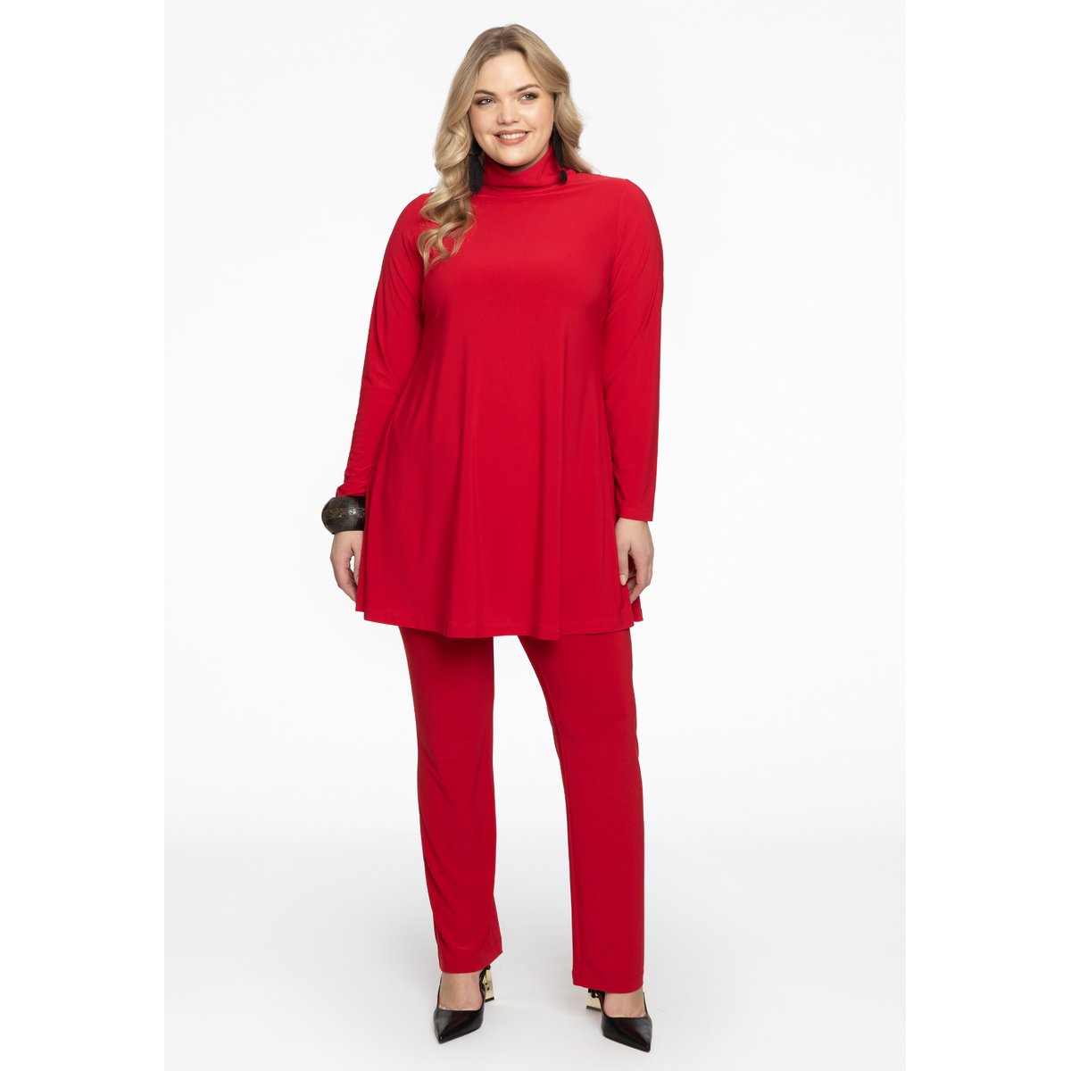 Tunique col haut rouge, YOEK